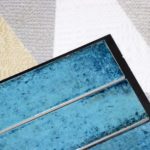 Aqua decorative tile samples